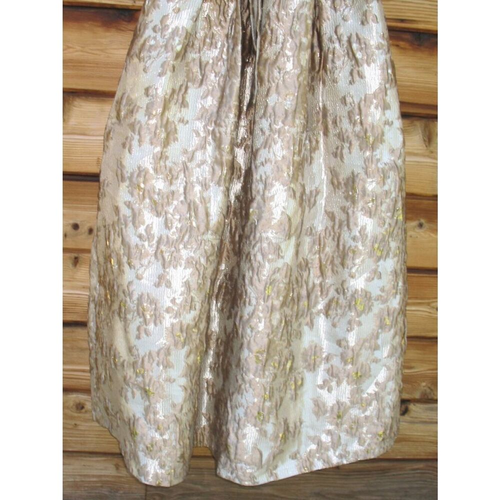 NWT Donna Karan New York Women's Metallic Brocade Gown  Size 2 - Picture 10 of 16